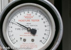 a chemical moisture meter reading