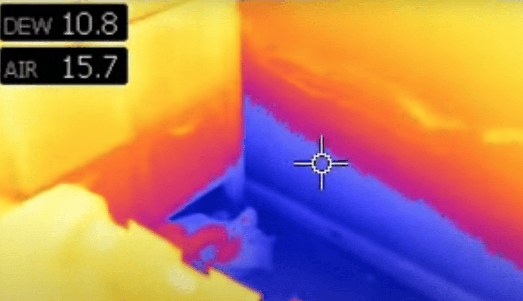 Thermal camera damp diagnosis