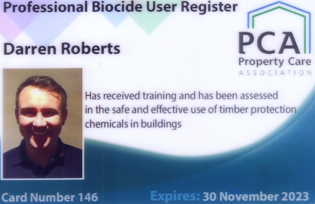 Biocide Accreditation - Darren Roberts