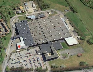 aerial view of Premier Foods Carlton site