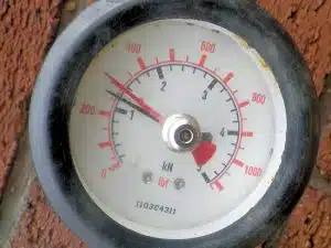 A tension test gauge display