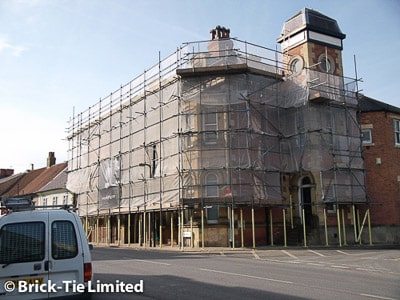 Mixed retail and office building in Wetherby – stone repairs, stitching ties and testing work