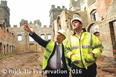 Our MD Bryan Hindle AIOSH on site at Riber Castle during the structural repairs.