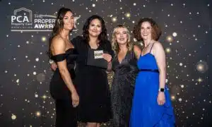 Kirstie and Sian receiving PCA Health and Safety Award